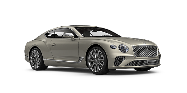 Bentley Manchester Bentley GT Mulliner coupe in White Sand paint front 34