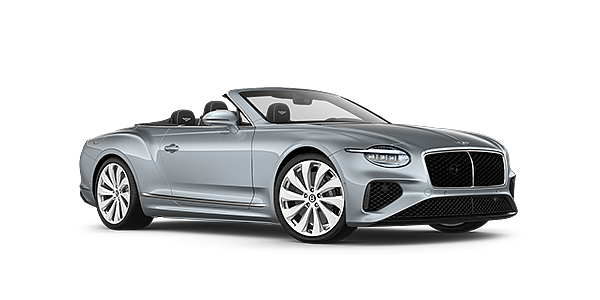 Bentley Manchester New Bentley Continental GTC convertible front three quarters in Silverlake paint