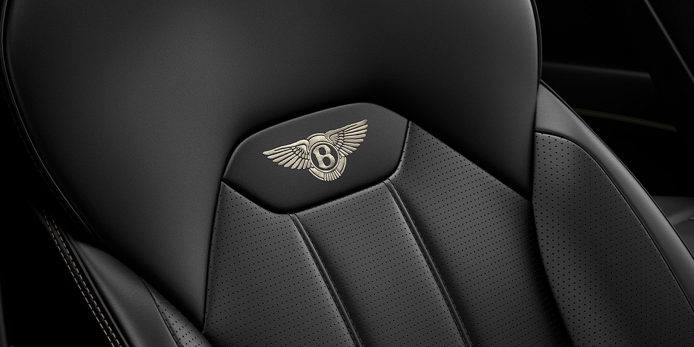 Bentley Manchester Bentley Bentayga SUV seat detail in Beluga black hide