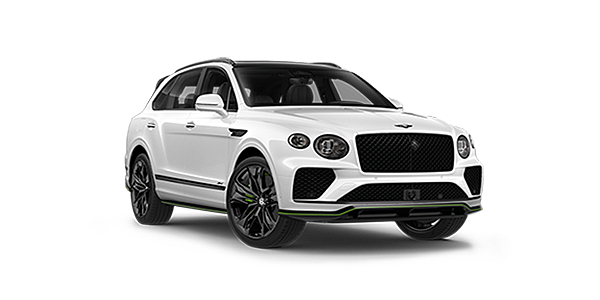 Bentley Manchester Bentley Bentayga Speed SUV in Snow Quartz Pearlescent by Mulliner white paint