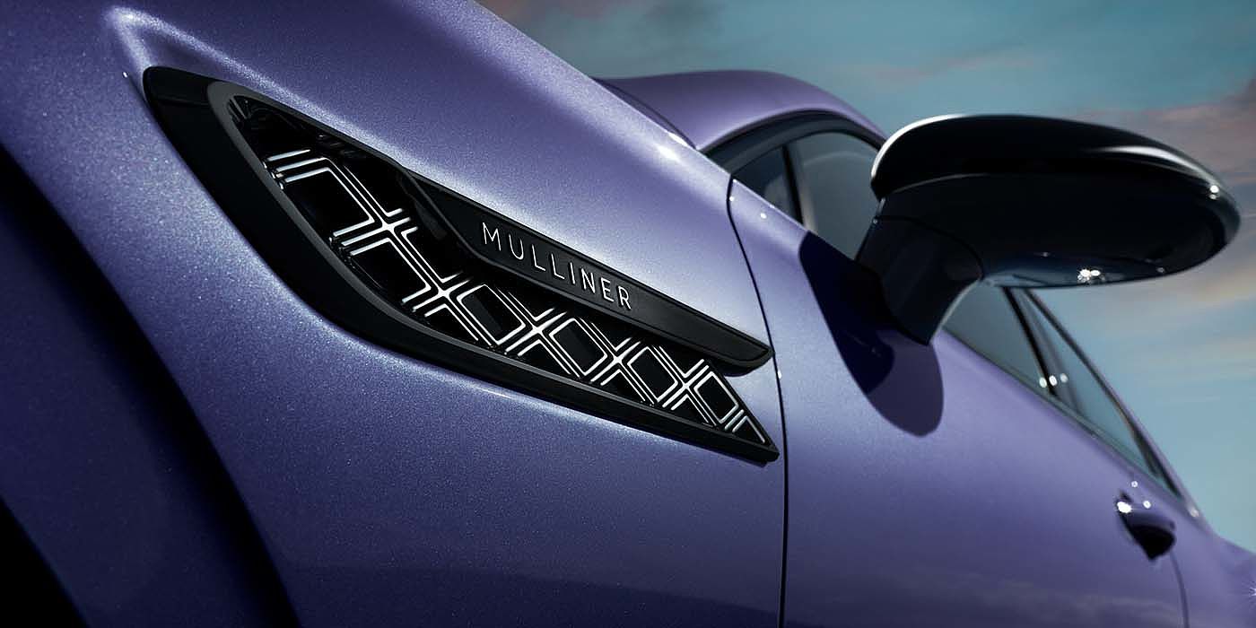 Bentley Manchester Bentley Flying Spur Mulliner in Tanzanite Purple paint with Blackline Specification wing vent